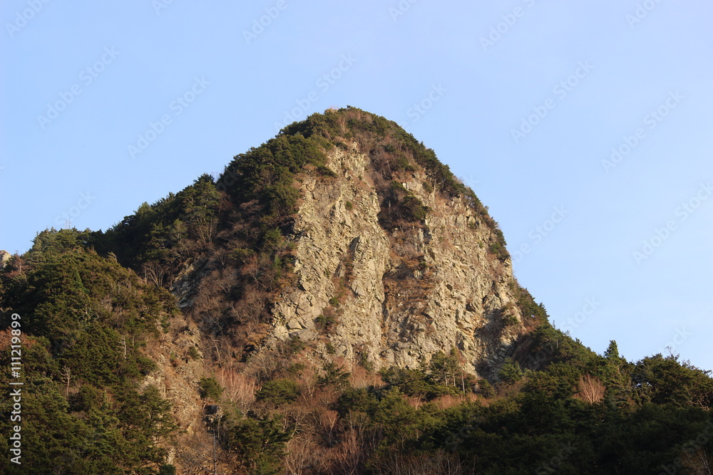 Fototapeta premium 六百山の岩稜