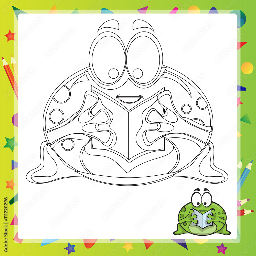 Obraz premium illustration of Cartoon frog