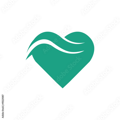 Heart logo icon vector