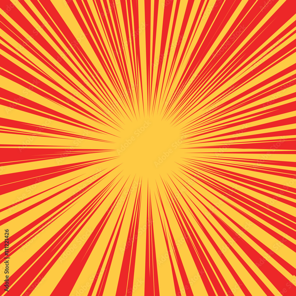 Red yellow retro rays vector background Red yellow retro rays vector background