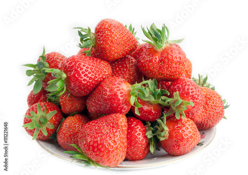 freshly harvested strawberries