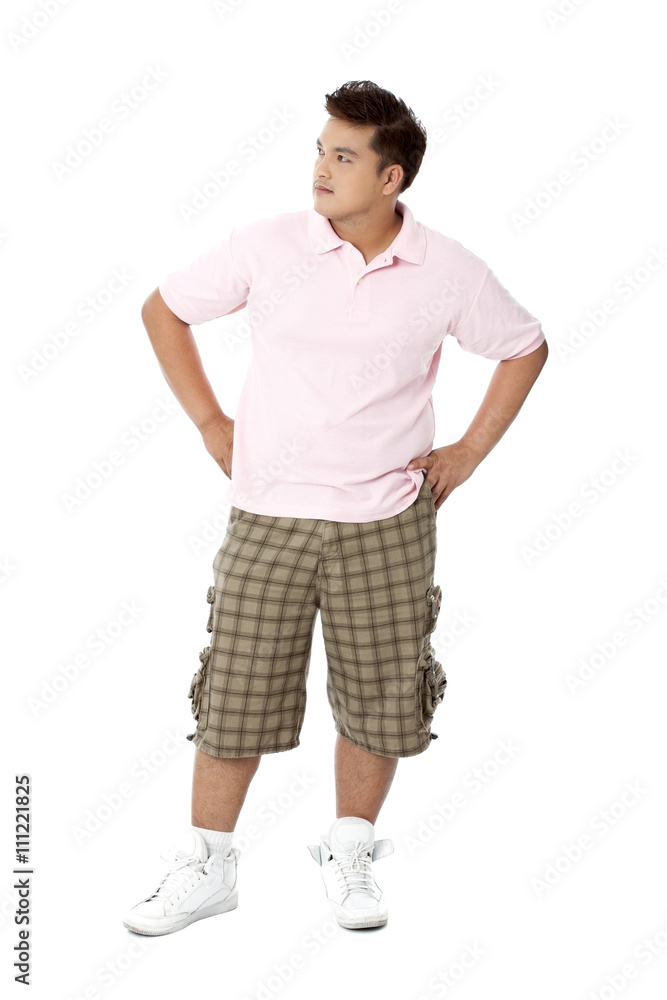 image of a male posing with hands on hips. image of a male posing with hands on hips.