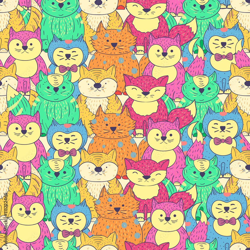 Cats seamless pattern Cats seamless pattern