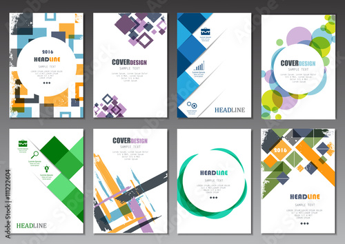 Cover Design Set - Vector Illustration, Graphic Design. Modern A4 Size, Abstract Concept