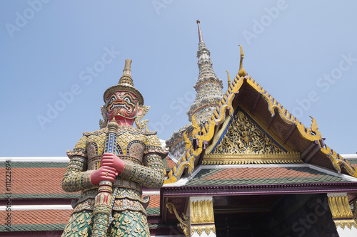 demon guardian statue at Wat phra kaew,Thailand
