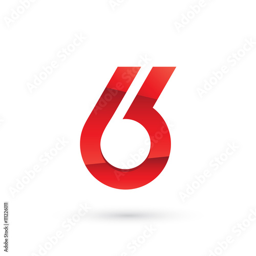 Number Six Abstract Logo