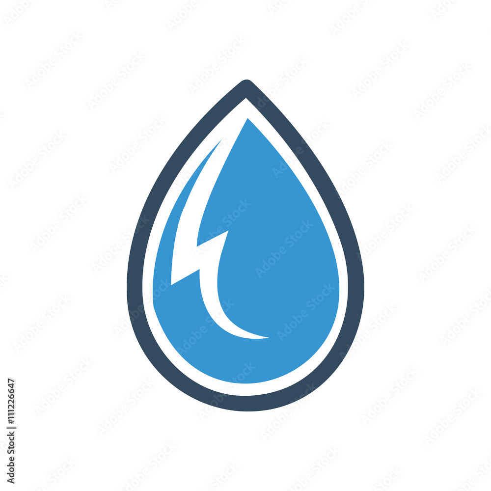 water drop vector logo icon water drop vector logo icon