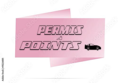 permis à points  étiquette photo