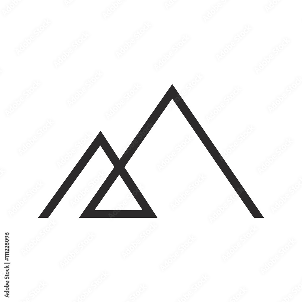 Fototapeta premium Wektor ikona logo górskich
