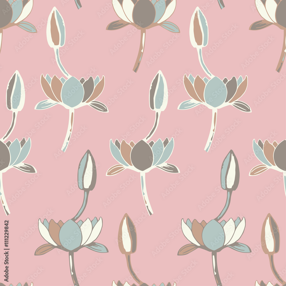 Ethnic boho seamless pattern with decorative flowers. Print. Cloth design, wallpaper. Ethnic boho seamless pattern with decorative flowers. Print. Cloth design, wallpaper.