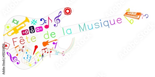 Fête de la musique multicolore
