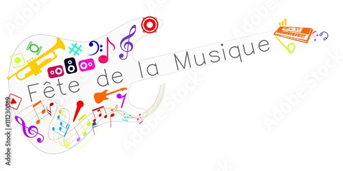 Fête de la musique multicolore