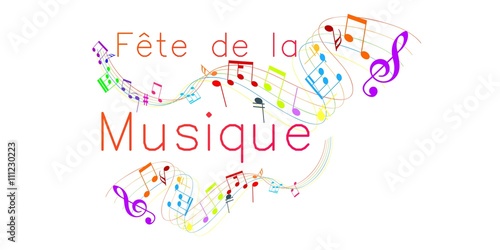 Fête de la musique multicolore