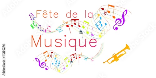 Fête de la musique multicolore