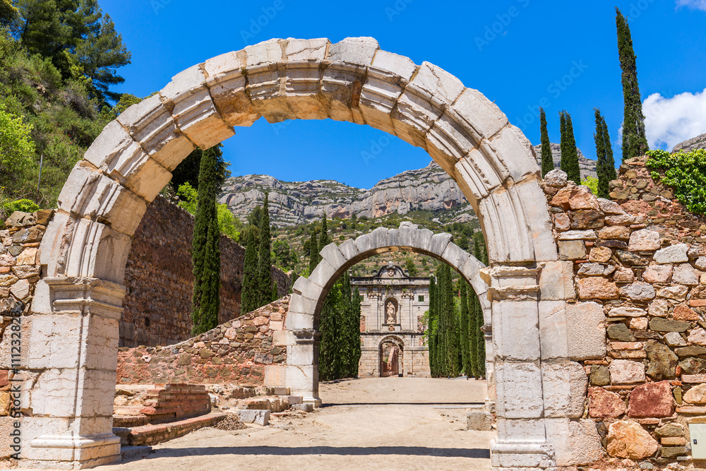 Ruins of Scala Dei, a medieval Carthusian Monastery in Catalonia