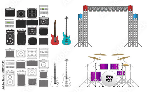 Big Concert and Festival Stage Set