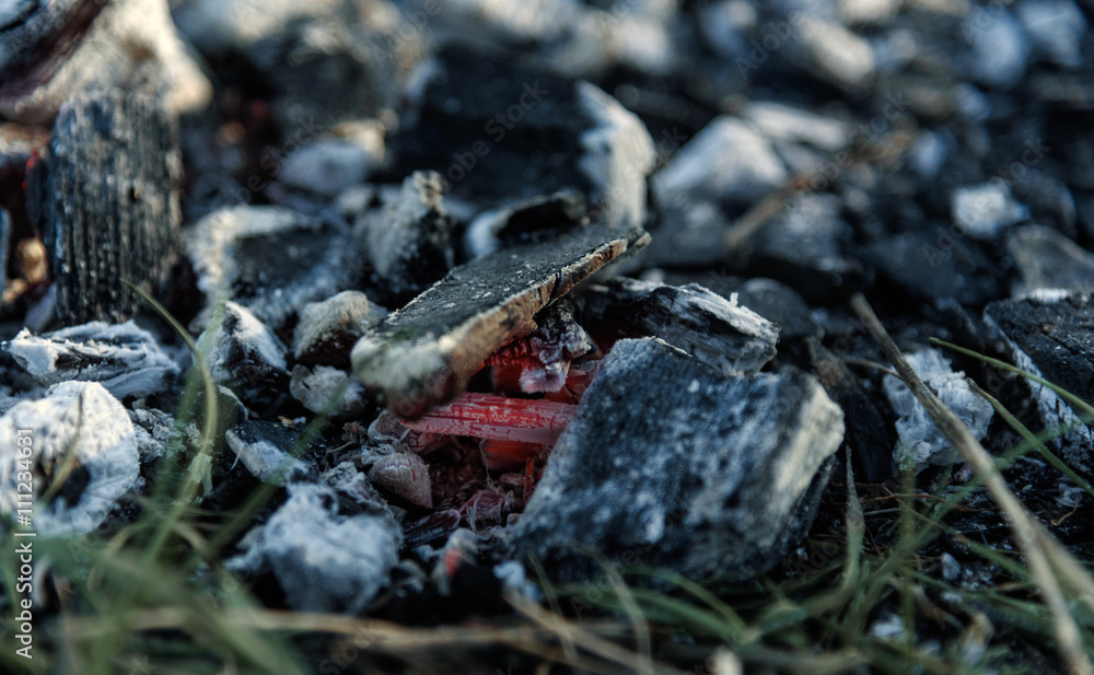Texture embers after fire closeup Texture embers after fire closeup
