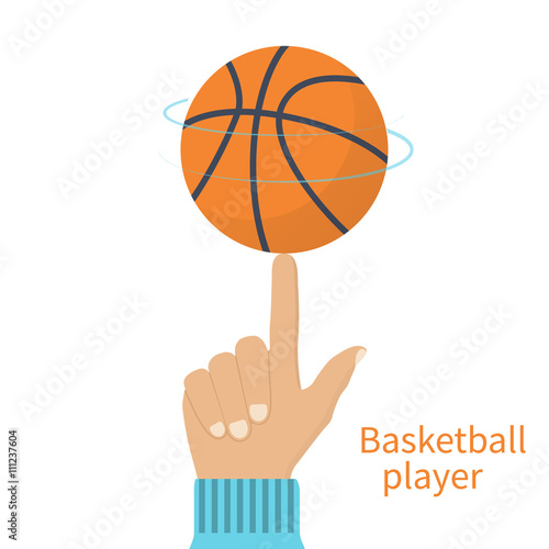 basketball player spinning ball © hvostik16
