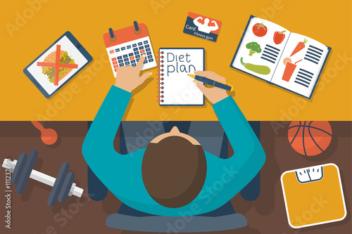 Diet plan vector