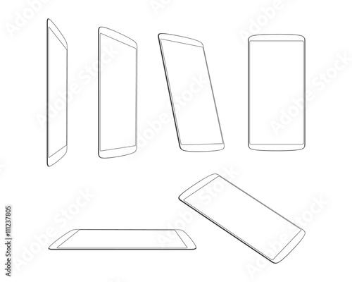 smart phones foreshortening silhouette