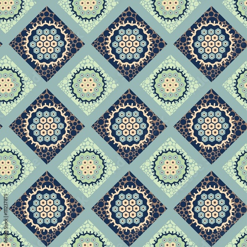 decorative ornament seamless pattern of colorful lozenges