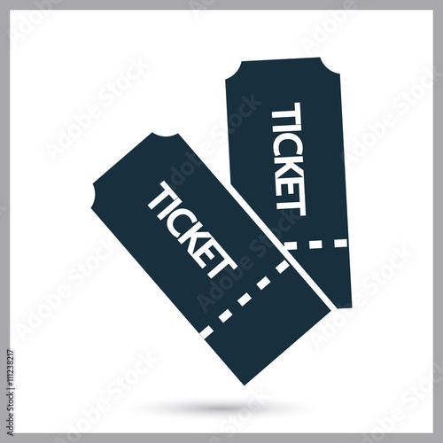 Tickets icon on the background