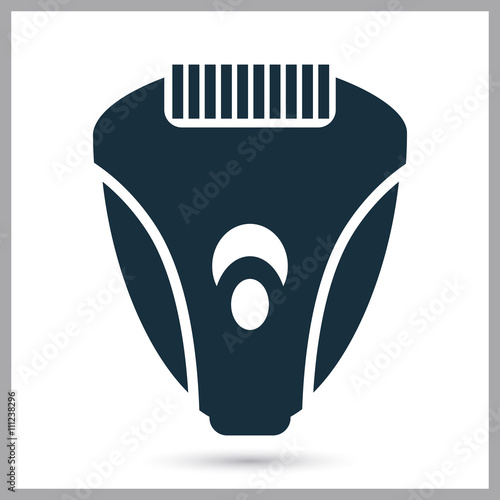 Electric razor icon on the background