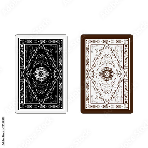 Playing cards for poker and casino. Drawing on a deck of cards.