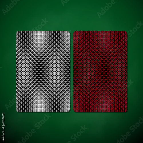 Playing cards for poker and casino. Drawing on a deck of cards.