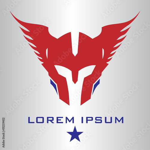 Winged head Warrior Mascot