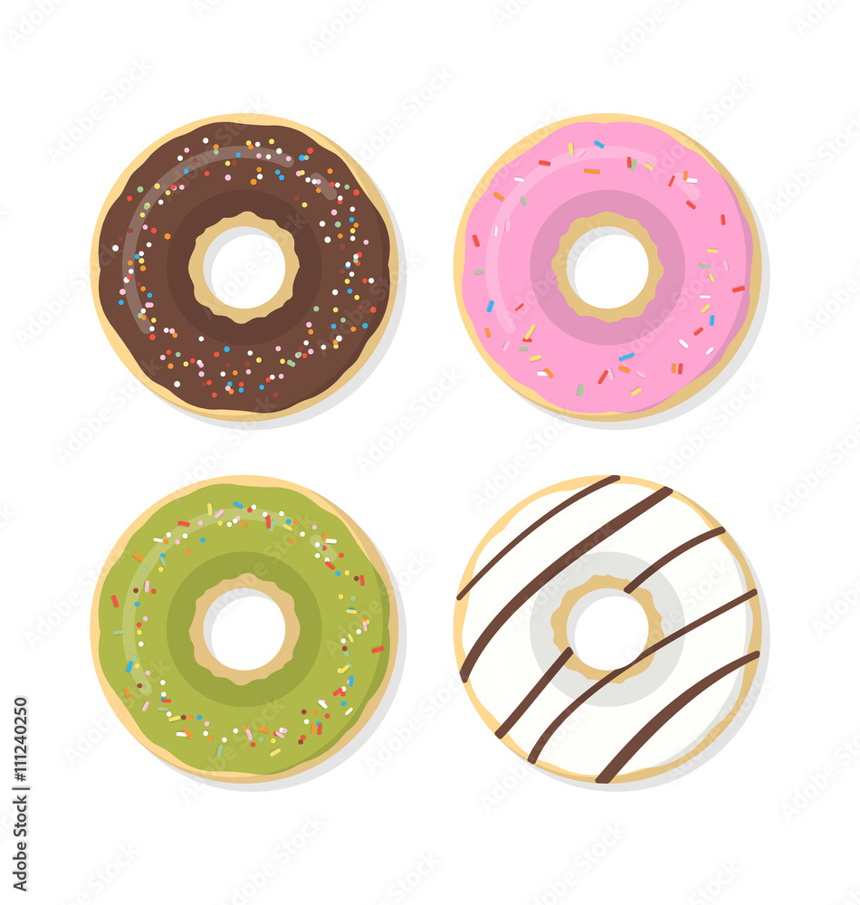 Fototapeta premium sweet cololful donuts