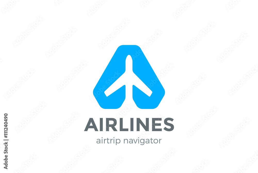 Airplane Navigator Pointer Logo abstract design vector Airplane Navigator Pointer Logo abstract design vector