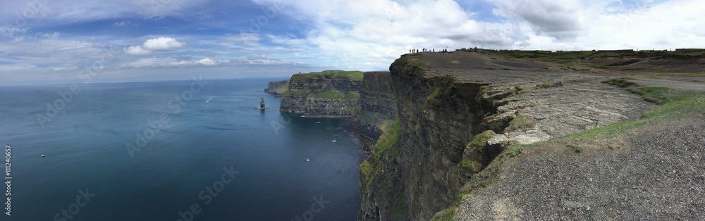 Panoramic, cliffs of moher, Ireland 