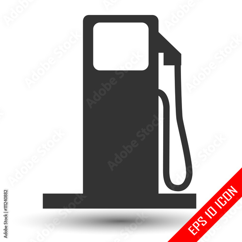 Gas station icon. Gas station logo. Flat icon of Gas station