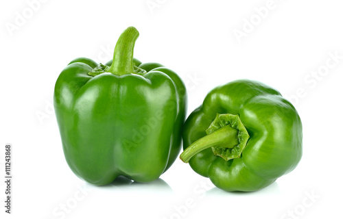 Fotografia Green pepper on white background