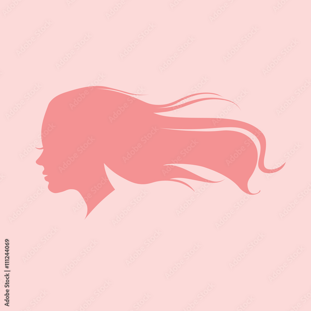 Vector illustration of Woman's silhouette with beautiful hair
Vector illustration of Woman's silhouette with beautiful hair