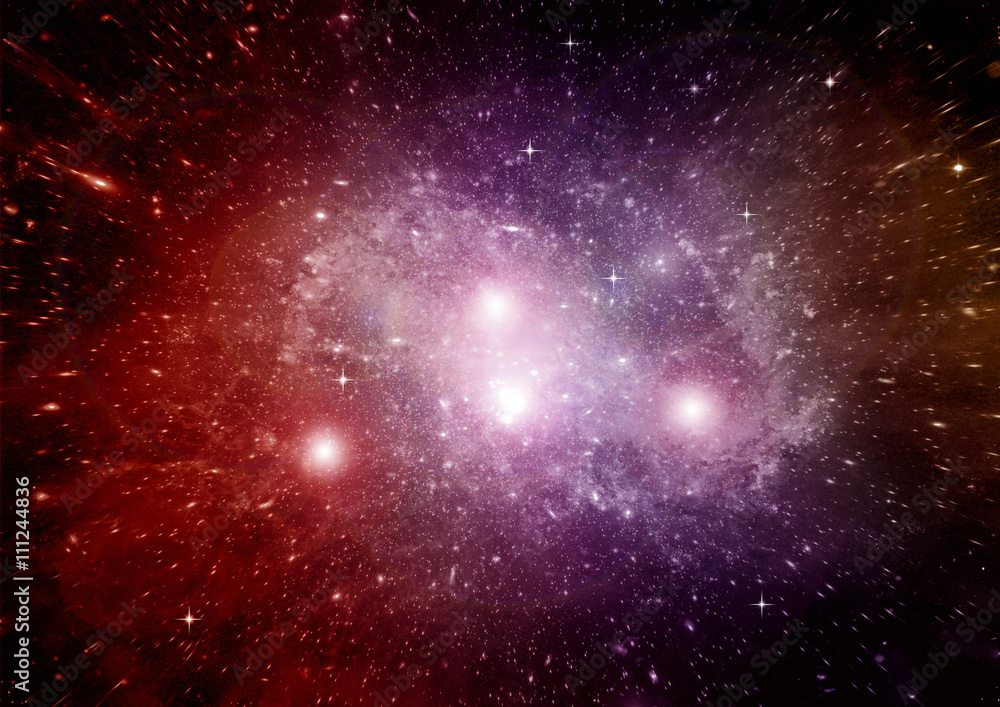 Naklejka premium galaxy in a free space