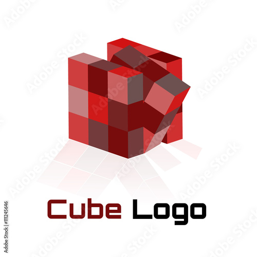 Cube Logo isolated on white background