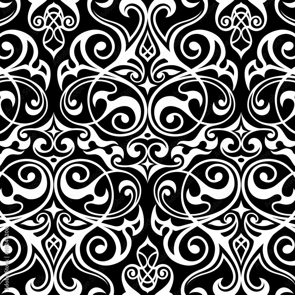 Traditional damask seamless pattern.