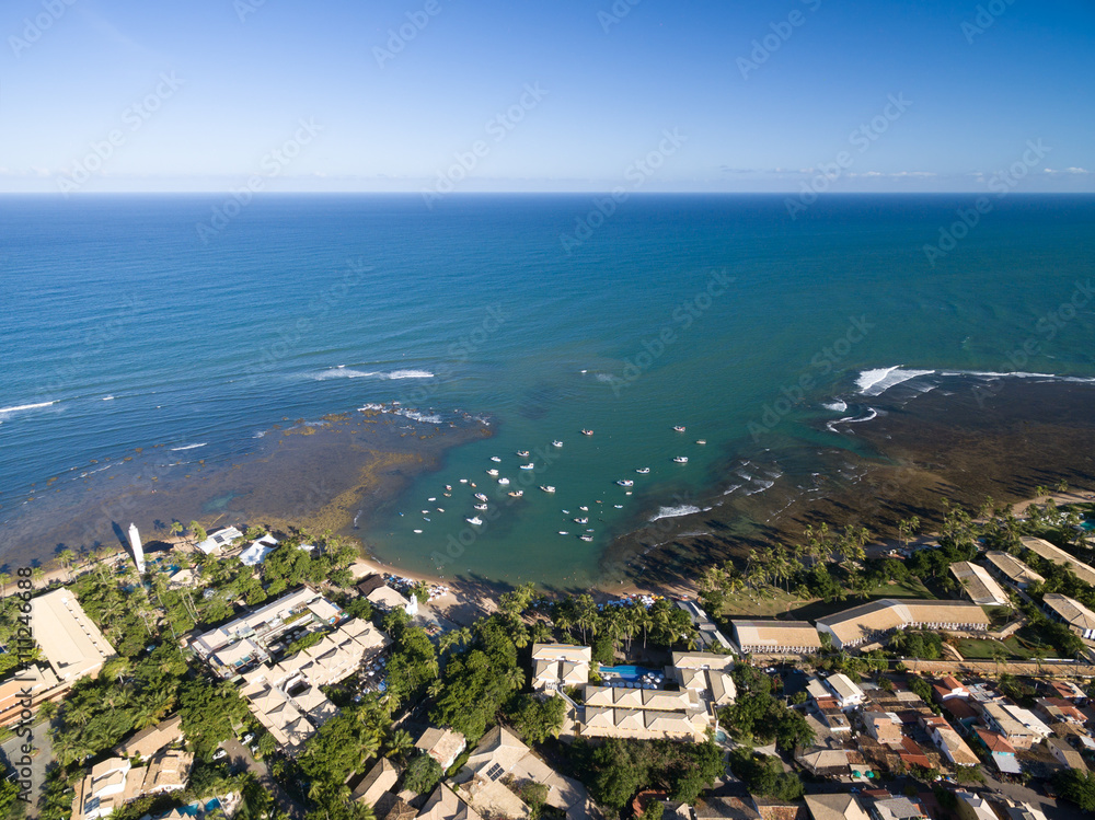 Aerial View of Praia do Forte, Bahia, Brazil