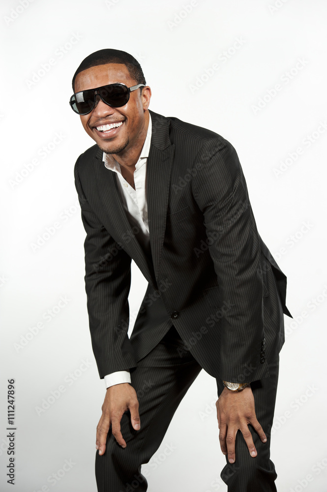 Happy Hip and Trendy Formal Black Male Happy Hip and Trendy Formal Black Male