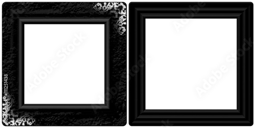 picture frame isolated on white, set