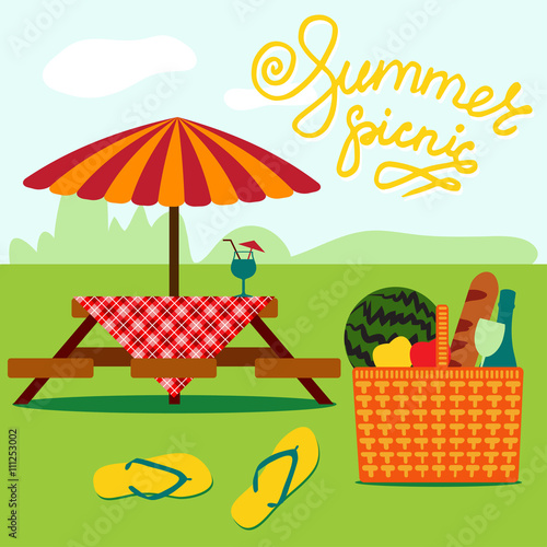 Outdoor place for summer picnic