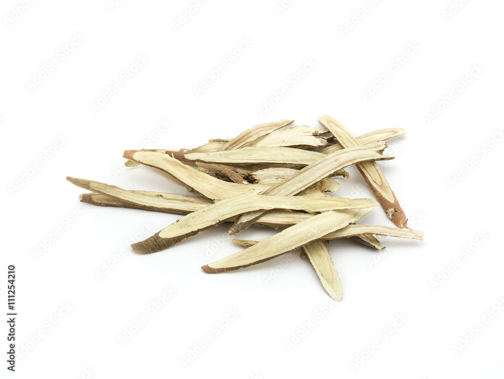 Isolated dried liquorice roots on white background Isolated dried liquorice roots on white background