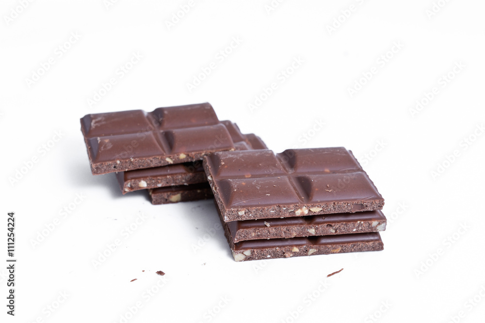 chocolate isolated on white background chocolate isolated on white background