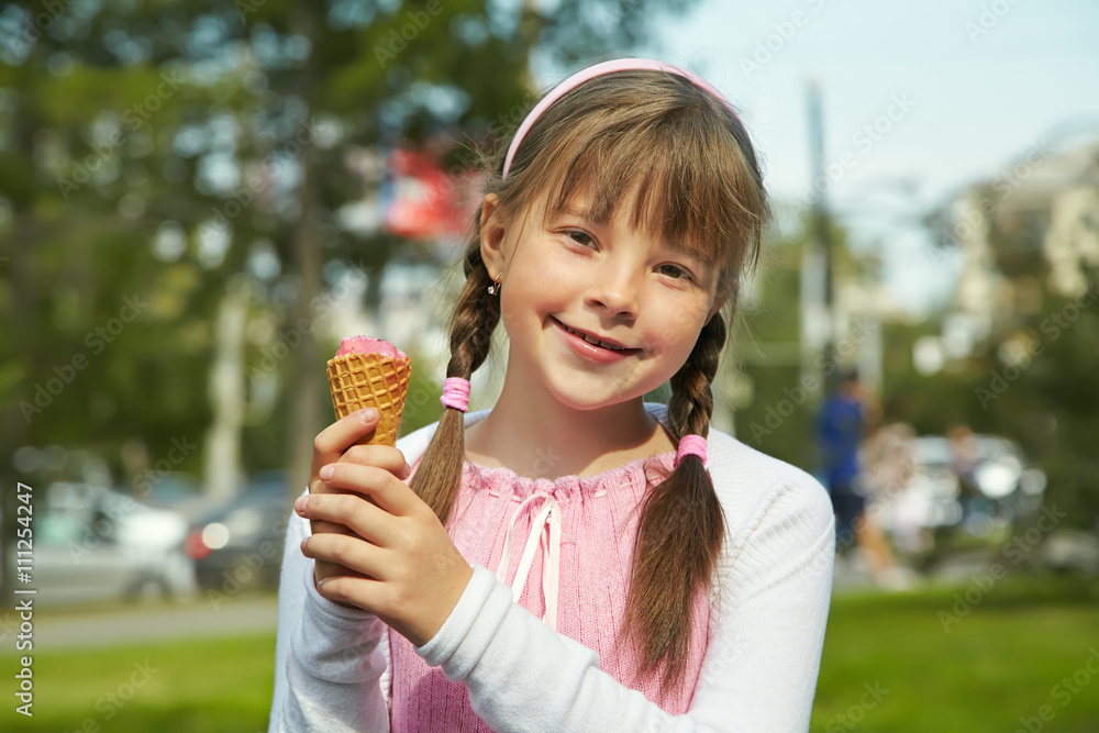 little girl with ice cream little girl with ice cream
