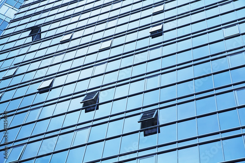 windows of office buildings
