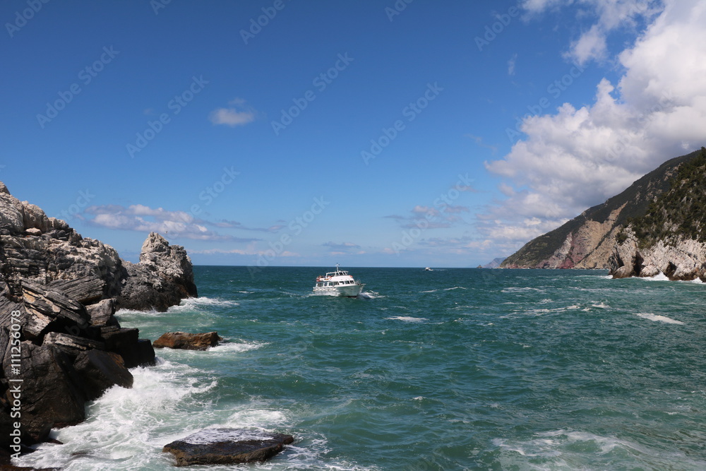 Coastline of Porto Venere, Ligurian Sea Italy 