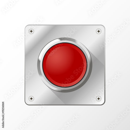 Round web button on metal platform