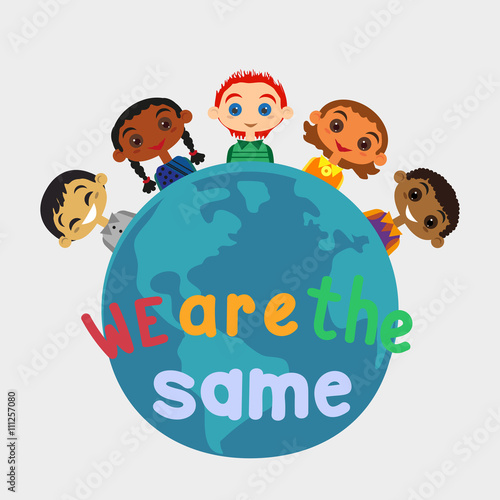 Unity of kids different nationalities